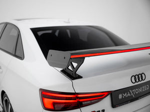 Carbon Spoiler With External Brackets Uprights + LED Audi A3 / A3 S-Line / S3 / RS3 Sedan 8V / 8V Facelift - Wayside Performance 