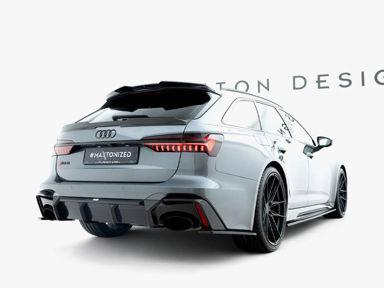 Prepreg Carbon Fiber Rear Side Splitters Audi RS6 C8 - Wayside Performance 
