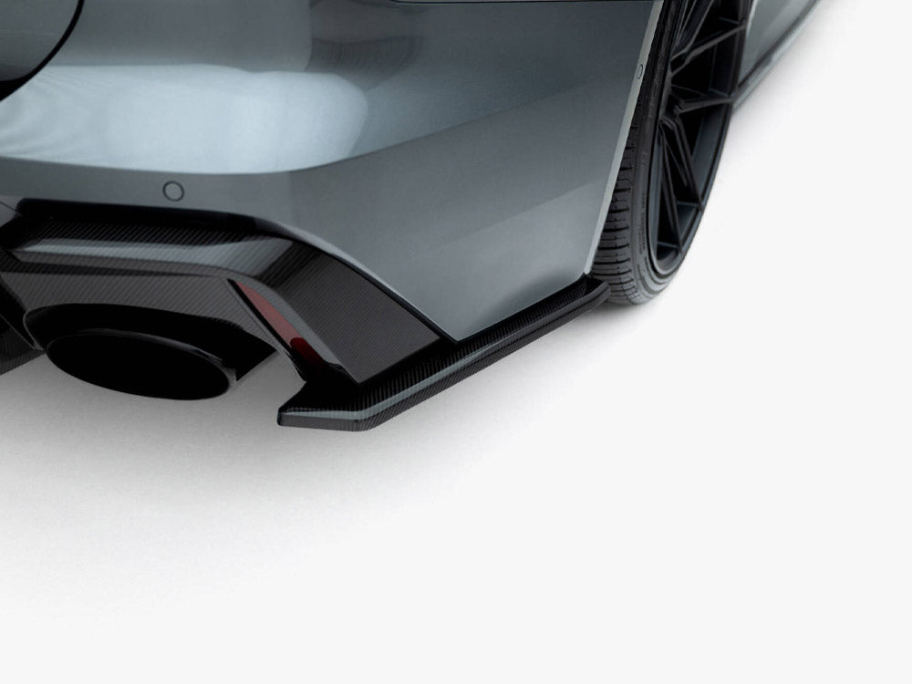 Prepreg Carbon Fiber Rear Side Splitters Audi RS6 C8 - Wayside Performance 