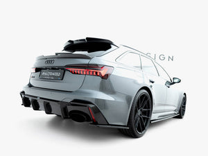 Prepreg Carbon Fiber Rear Side Splitters Audi RS6 C8 - Wayside Performance 