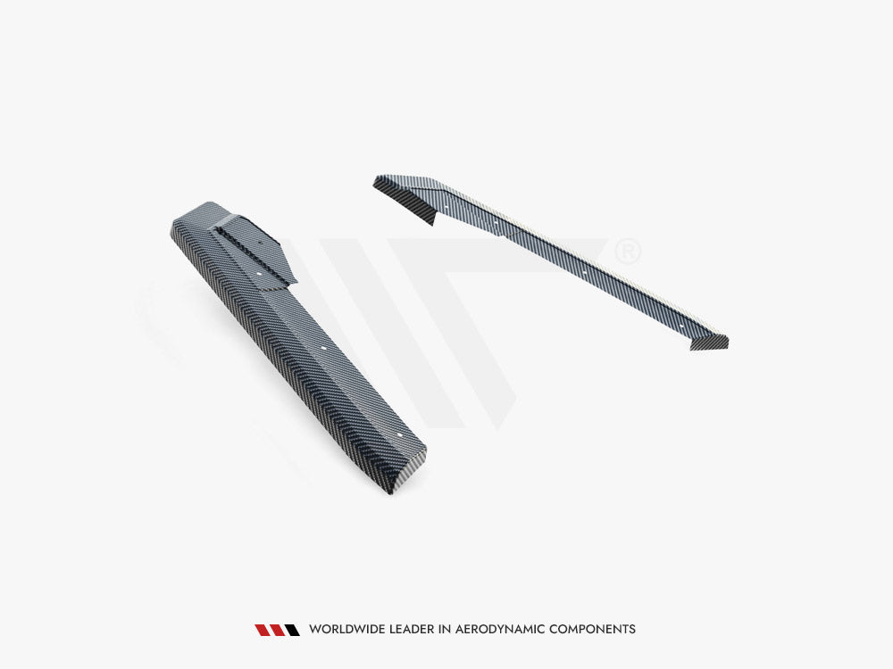 Prepreg Carbon Fiber Rear Side Splitters Audi RS6 C8 - Wayside Performance 