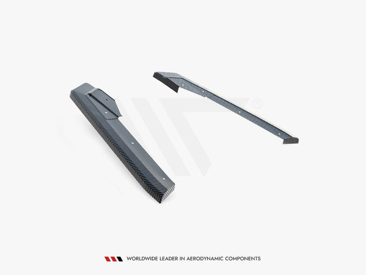 Prepreg Carbon Fiber Rear Side Splitters Audi RS6 C8 - Wayside Performance 
