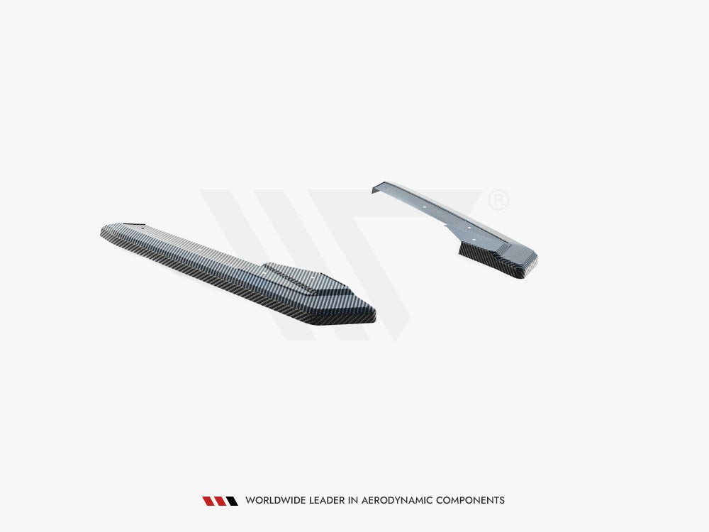 Prepreg Carbon Fiber Rear Side Splitters Audi RS6 C8 - Wayside Performance 