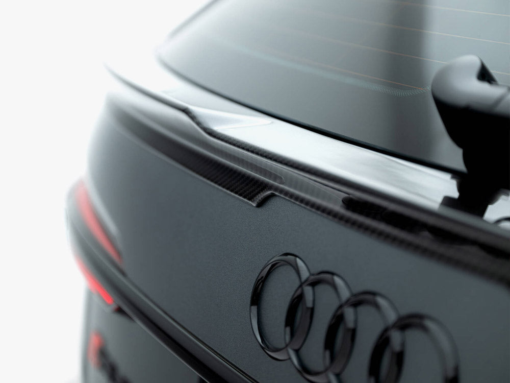 Prepreg Carbon Fiber Tailgate Spoiler (Lower) Audi RS6 C8 - Wayside Performance 