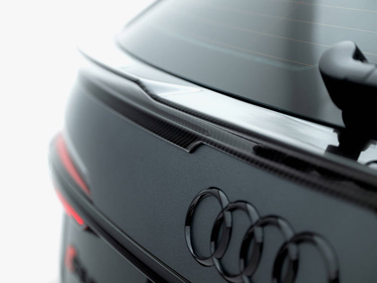 Prepreg Carbon Fiber Tailgate Spoiler (Lower) Audi RS6 C8 - Wayside Performance 