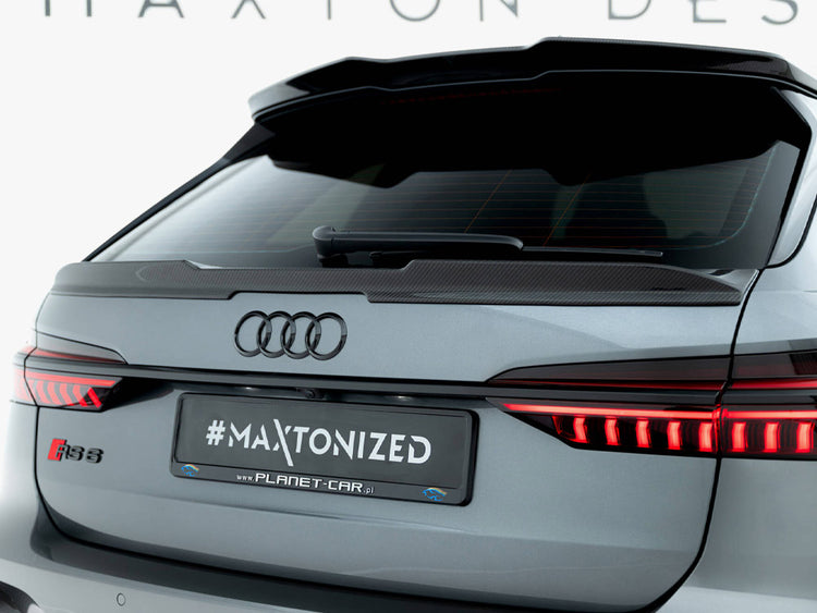 Prepreg Carbon Fiber Tailgate Spoiler (Lower) Audi RS6 C8 - Wayside Performance 