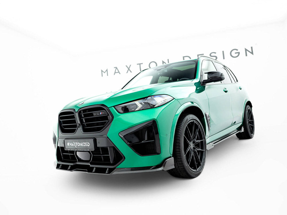 Prepreg Carbon Fiber Front Splitter BMW X5 M F95 Facelift - Wayside Performance 