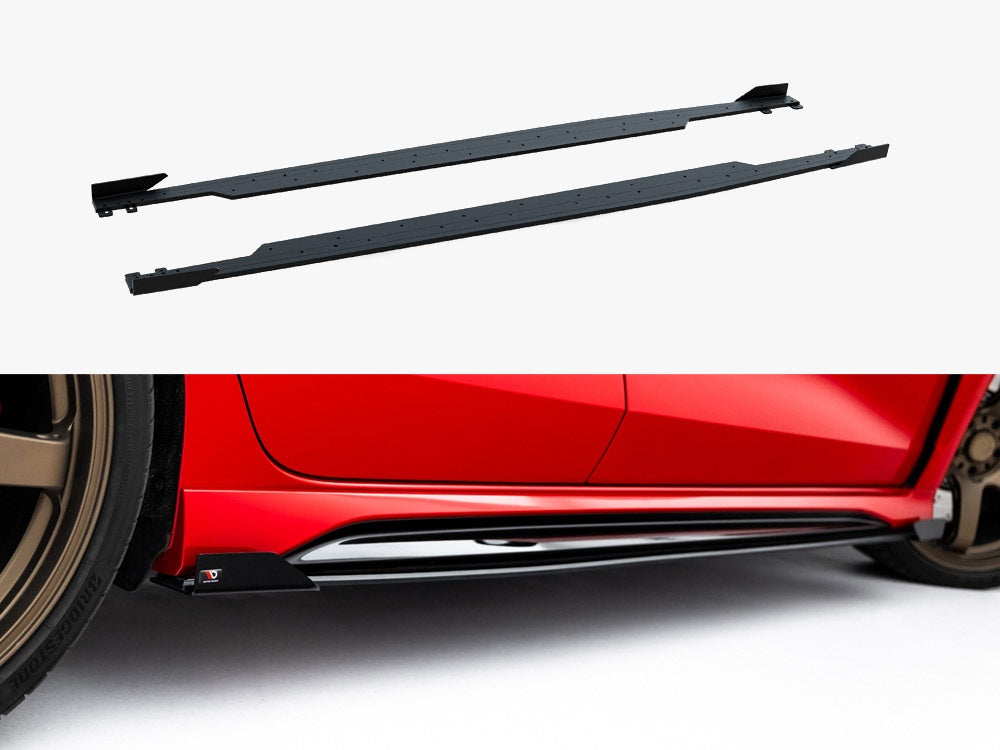 Maxton Design Street PRO Side Skirt Diffusers + Flaps Audi RS3 Sedan 8Y Facelift