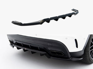Maxton Design Rear Splitter (Vertical Bars) Mercedes-Benz GLA 45 AMG X156 Facelift - Wayside Performance 