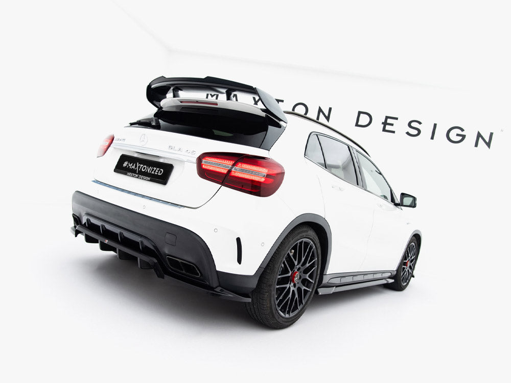 Maxton Design Rear Splitter (Vertical Bars) Mercedes-Benz GLA 45 AMG X156 Facelift - Wayside Performance 