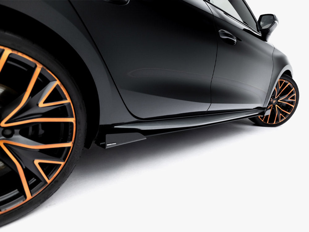 Maxton Design Street Pro Side Skirt Diffusers + Flaps Cupra Leon St / Hatchback Aero Mk1 / Mk1 Facelift - Wayside Performance 