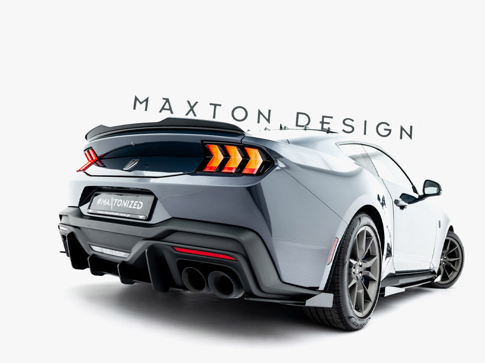 Maxton Design Street PRO Rear Side Splitters + Flaps Ford Mustang Dark Horse Mk7 - Wayside Performance 