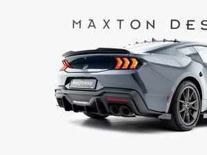 Maxton Design Street PRO Rear Side Splitters + Flaps Ford Mustang Dark Horse Mk7 - Wayside Performance 
