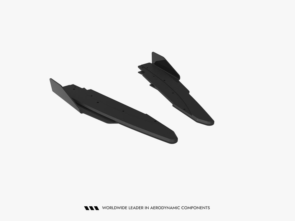 Maxton Design Street PRO Rear Side Splitters + Flaps Ford Mustang Dark Horse Mk7 - Wayside Performance 