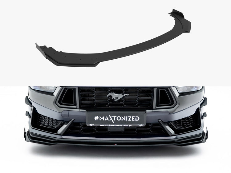 Maxton Design Street PRO Front Splitter + Flaps Ford Mustang Dark Horse Mk7 - Wayside Performance 