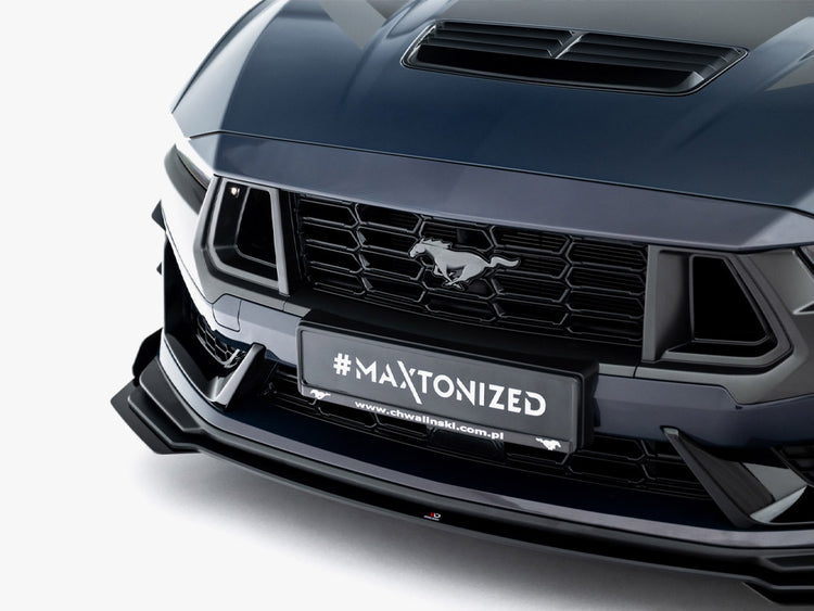 Maxton Design Street PRO Front Splitter + Flaps Ford Mustang Dark Horse Mk7 - Wayside Performance 