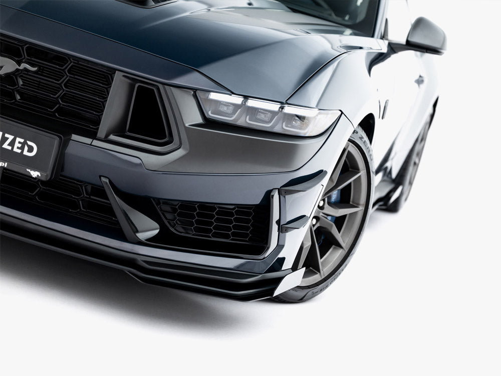 Maxton Design Street PRO Front Splitter + Flaps Ford Mustang Dark Horse Mk7 - Wayside Performance 