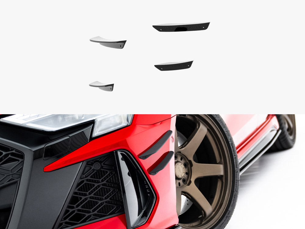Maxton Design Front Bumper Wings (Canards) Audi RS3 Sedan 8Y Facelift - Wayside Performance 