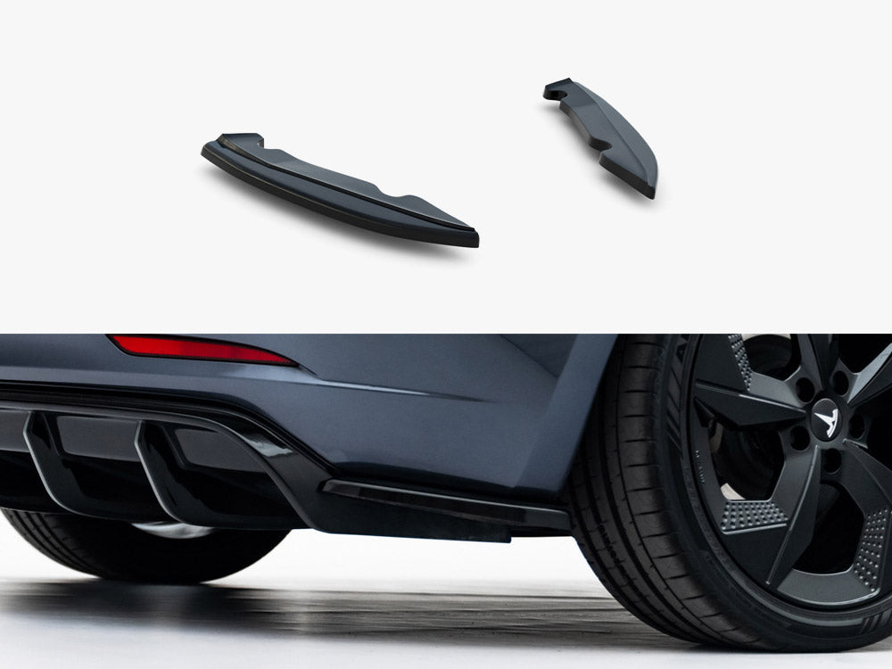 Maxton Design Rear Side Splitters V.2 Tesla Model 3 (2017-) - Wayside Performance 