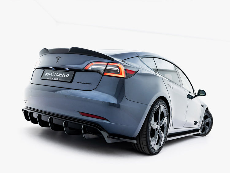 Maxton Design Rear Side Splitters V.2 Tesla Model 3 (2017-) - Wayside Performance 