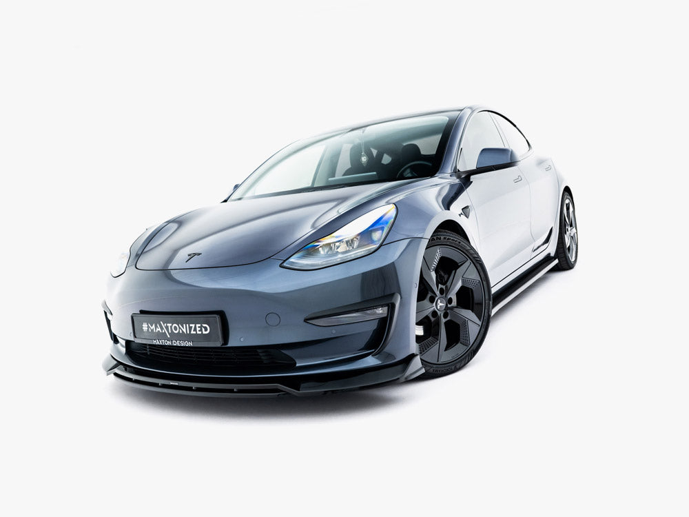 Front Splitter V.3 Tesla Model 3 - Wayside Performance 