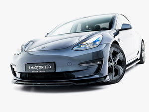 Front Splitter V.3 Tesla Model 3 - Wayside Performance 
