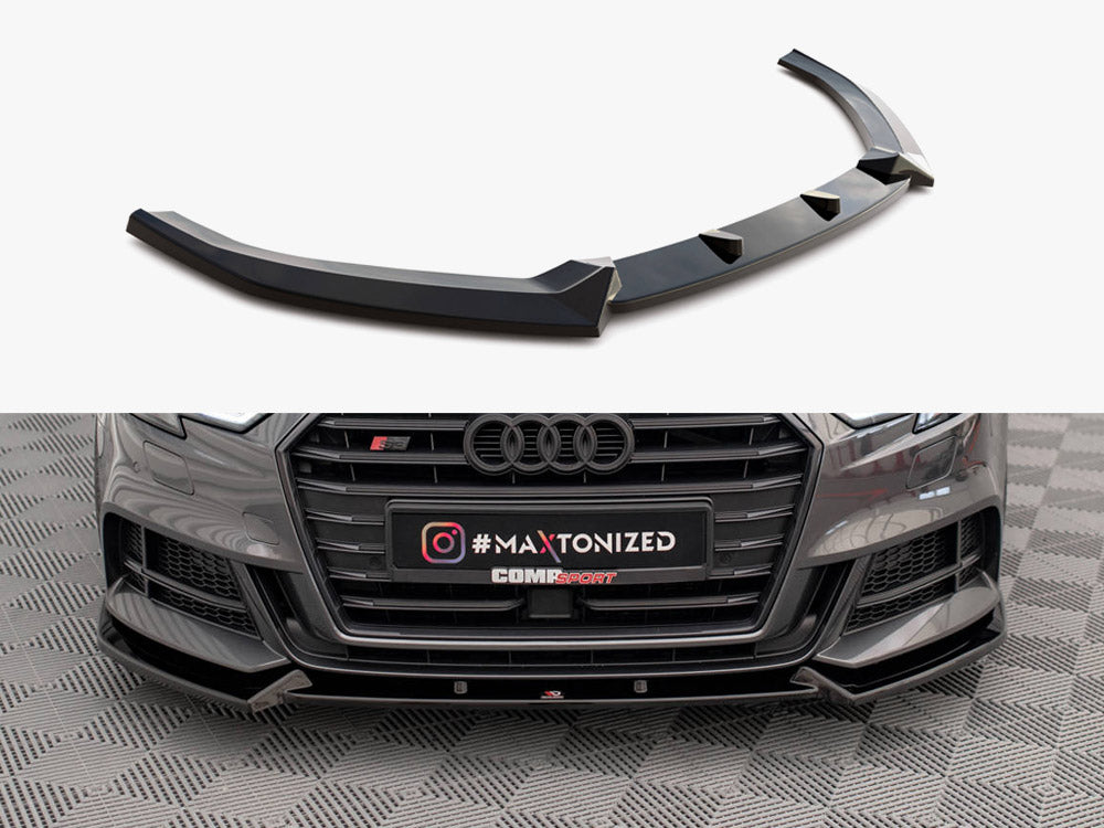 Maxton Design Front Splitter V.1 Audi S3 Sportback 8v Facelift - Wayside Performance 