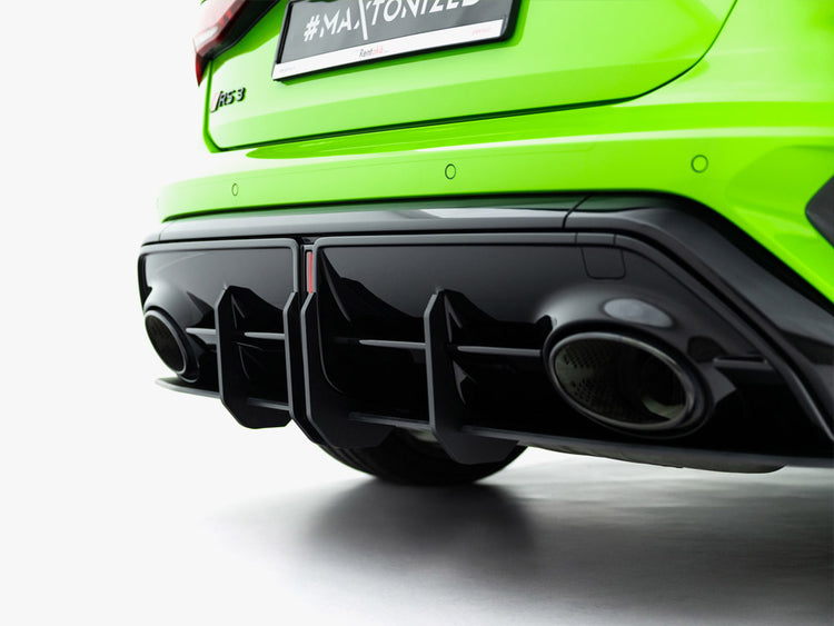 Maxton Design Street PRO Rear Diffuser + Flaps Audi RS3 Sportback 8Y Facelift - Wayside Performance 