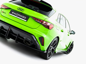 Maxton Design Street PRO Rear Diffuser + Flaps Audi RS3 Sportback 8Y Facelift - Wayside Performance 