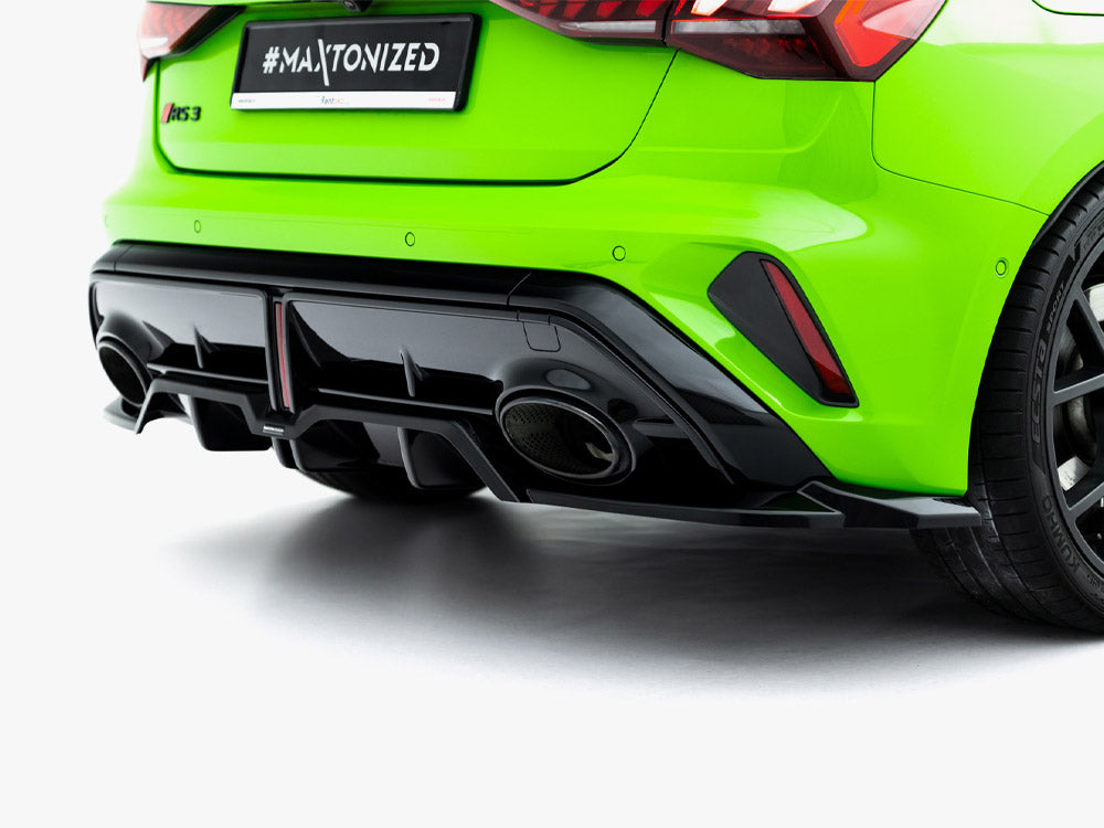 Maxton Design Rear Splitter (Vertical Bars) V.2 Audi RS3 Sportback 8Y Facelift - Wayside Performance 