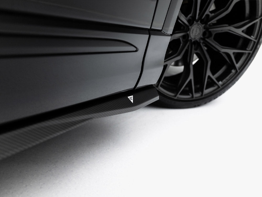 Maxton Design Prepreg Carbon Fiber Side Skirts Audi SQ8 / Q8 S-Line Mk1 Facelift - Wayside Performance 