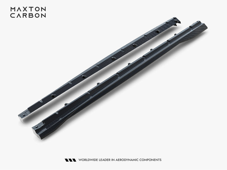 Maxton Design Prepreg Carbon Fiber Side Skirts Audi SQ8 / Q8 S-Line Mk1 Facelift - Wayside Performance 