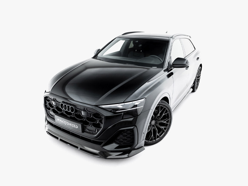 Maxton Design Prepreg Carbon Fiber Front Splitter Audi SQ8 / Q8 S-Line Mk1 Facelift - Wayside Performance 