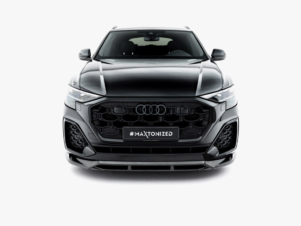 Maxton Design Prepreg Carbon Fiber Front Splitter Audi SQ8 / Q8 S-Line Mk1 Facelift - Wayside Performance 
