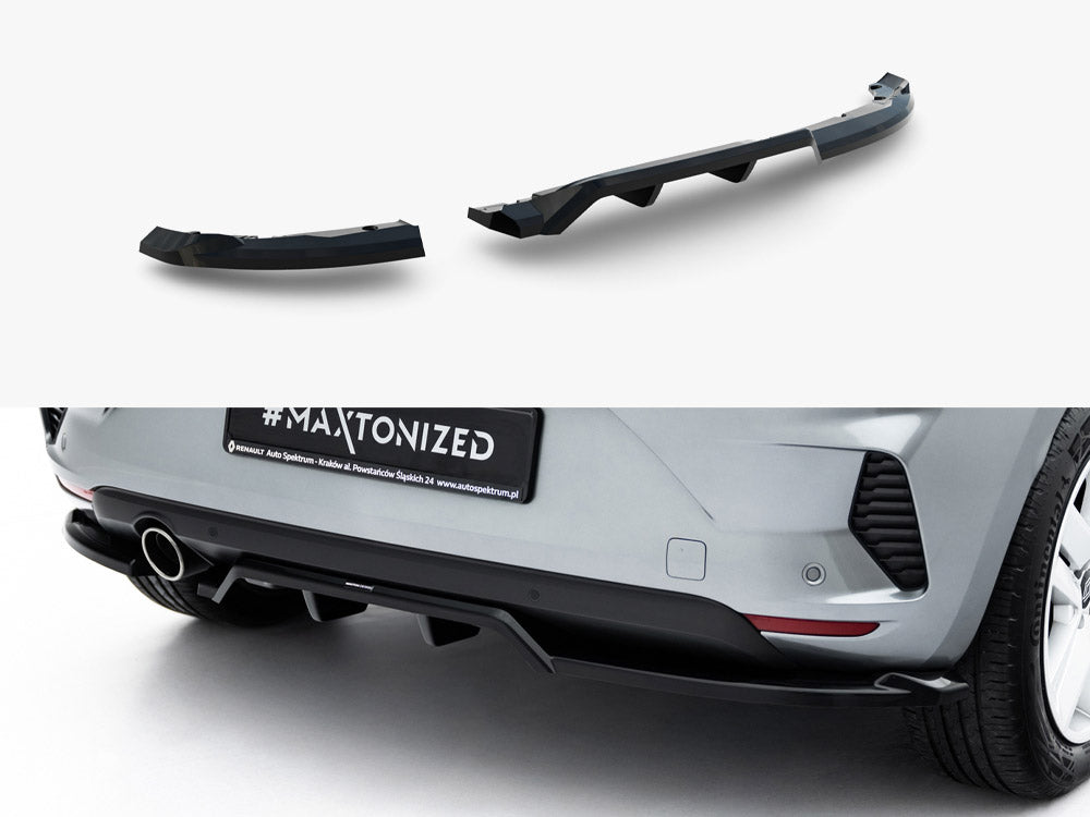 Maxton Design Rear Splitter (Vertical Bars) Renault Clio Mk5 Facelift - Wayside Performance 