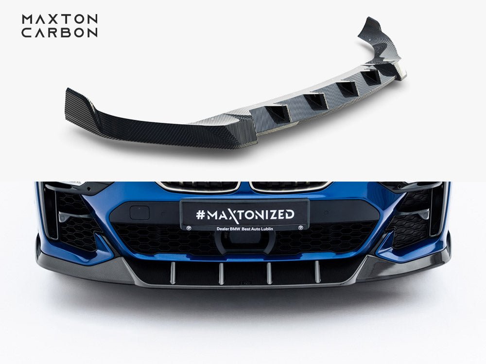 Maxton Design Prepreg Carbon Fiber Front Splitter BMW X7 M-Pack G07 - Wayside Performance 