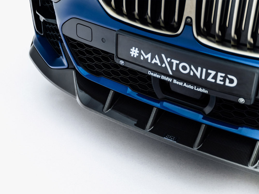 Maxton Design Prepreg Carbon Fiber Front Splitter BMW X7 M-Pack G07 - Wayside Performance 