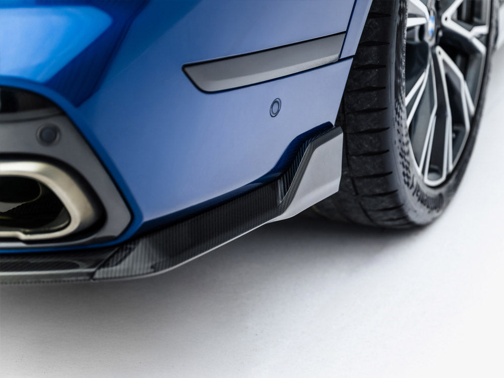 Maxton Design Prepreg Carbon Fiber Rear Diffuser BMW X7 M-Pack G07 / G07 Facelift (version with towbar) - Wayside Performance 