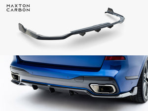 Maxton Design Prepreg Carbon Fiber Rear Diffuser BMW X7 M-Pack G07 / G07 Facelift (version with towbar) - Wayside Performance 