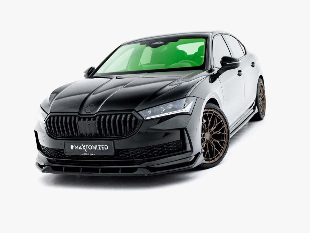Maxton Design Front Splitter V.2 Skoda Superb Sportline Mk4 - Wayside Performance 