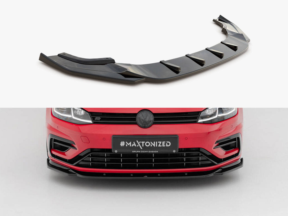 Maxton Design Front Splitter V.9 Vw Golf 7 R / R-line Facelift