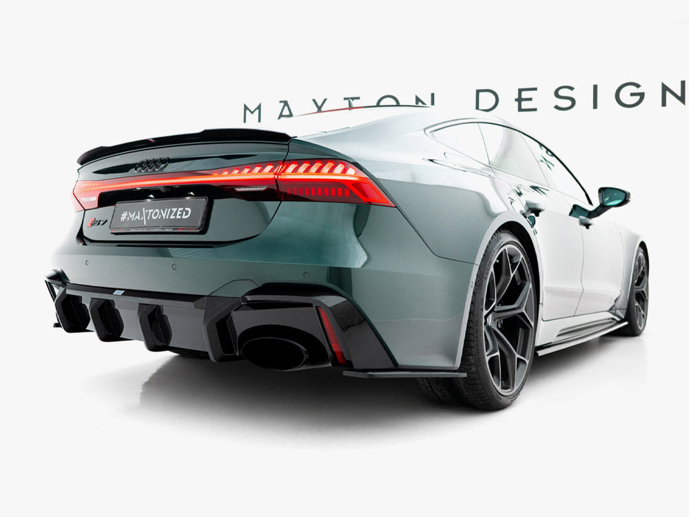 Maxton Design Prepreg Carbon Fiber Rear Side Splitters Audi RS7 C8 - Wayside Performance 
