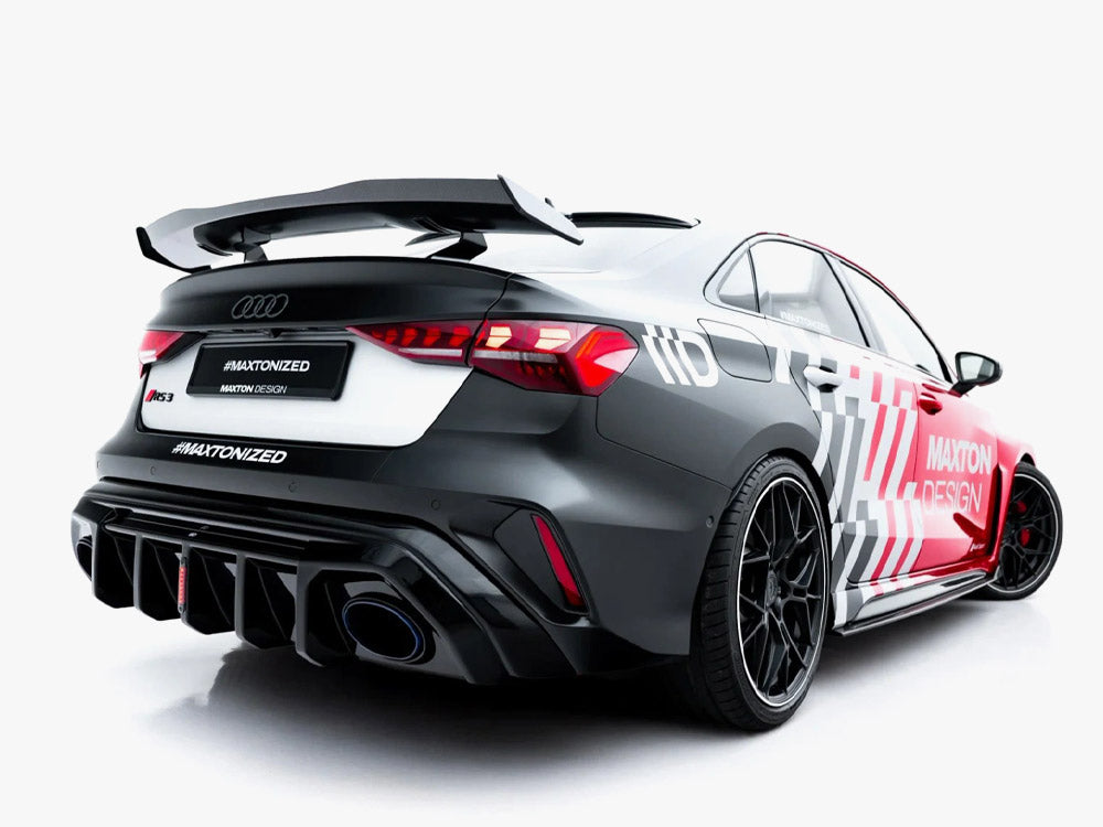 Maxton Design Rear Valance Audi RS3 Sedan 8Y Facelift (Version with LED light) - Wayside Performance 