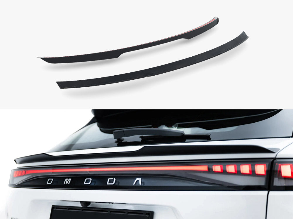 Maxton Design Omoda 9 Mk1 bottom spoiler body and styling part, black aerodynamic diffuser for enhanced vehicle sportiness