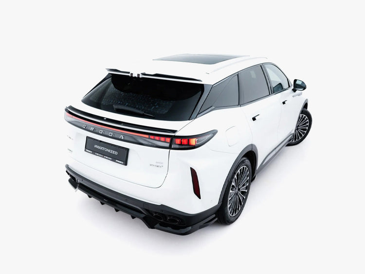 Maxton Design Omoda 9 Mk1 upper spoiler cap for body and styling, featuring sleek black finish and aerodynamic design.