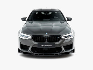 Maxton Design front splitter V.3 for BMW M5 F90, body and styling accessory, shown installed on the vehicle's front bumper.