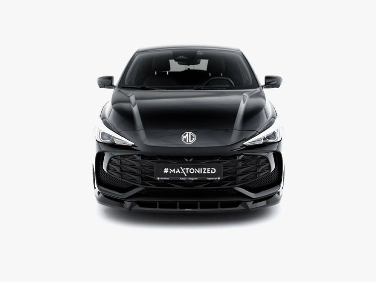 Maxton Design Front Splitter V.2 MG 3 Mk1 body and styling accessory, shown in black, designed for enhanced aerodynamics.