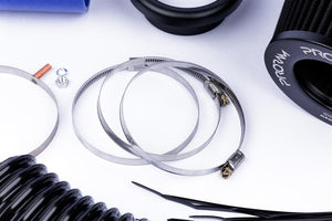 Ramair Performance Pleated Induction Kit for VW MK5 Golf R32 3.2 V6 - Blue Hoses - Wayside Performance 