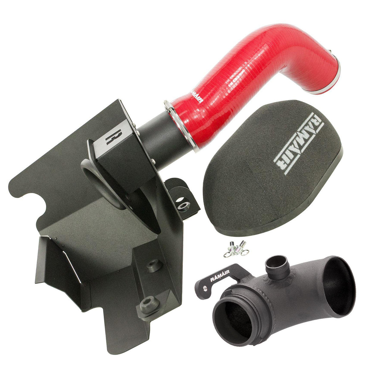 Ramair Performance Foam Induction Kit With Turbo Elbow for 2.0 TSI MQB VAG - Red Hose - Wayside Performance 
