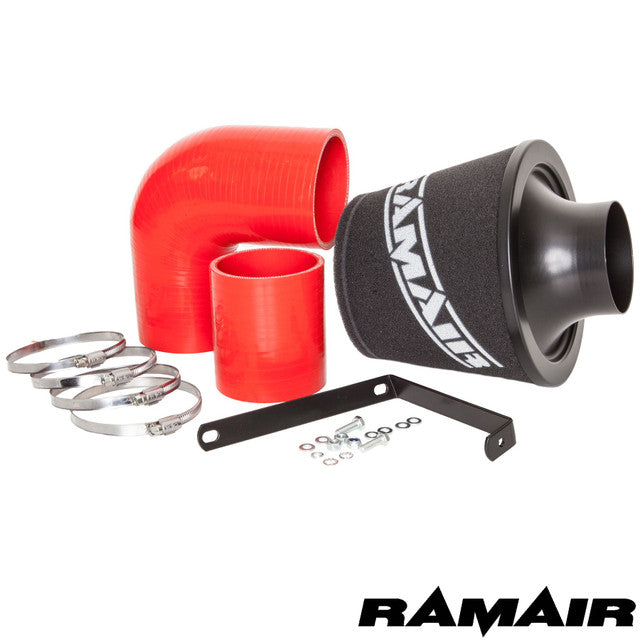 Ramair Performance Foam Induction Kit for VW MK5 Golf R32 3.2 V6 - Red Hoses - Wayside Performance 